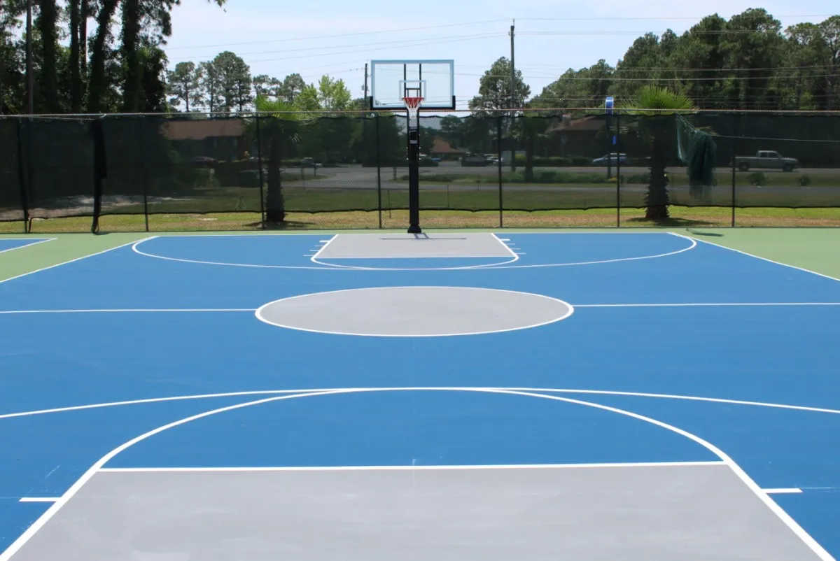 Outdoor basketball court
