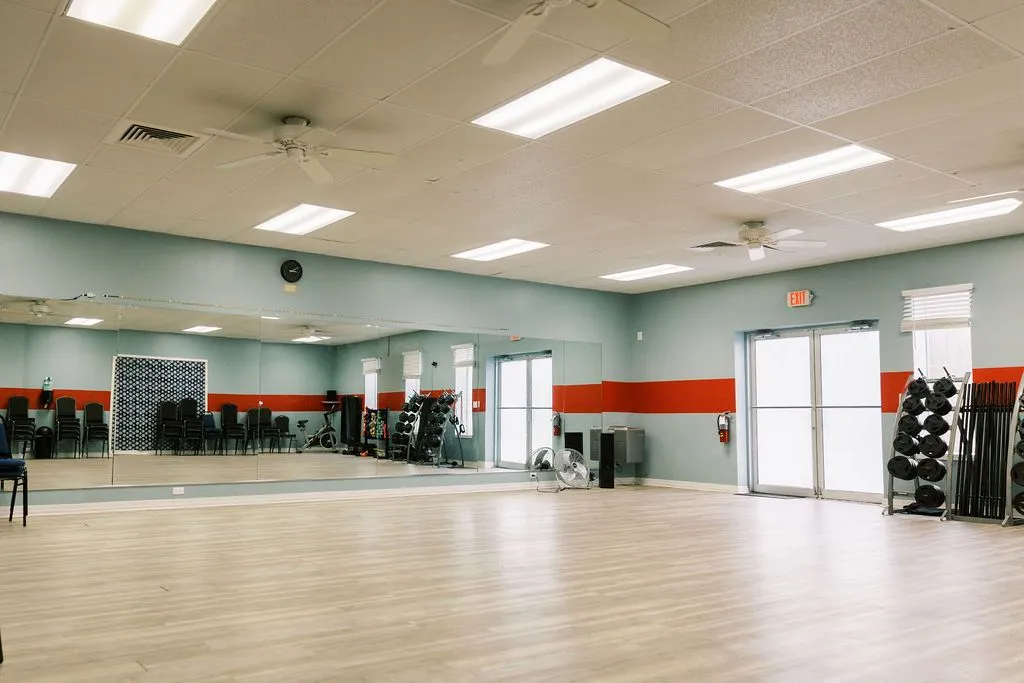 A group exercise class