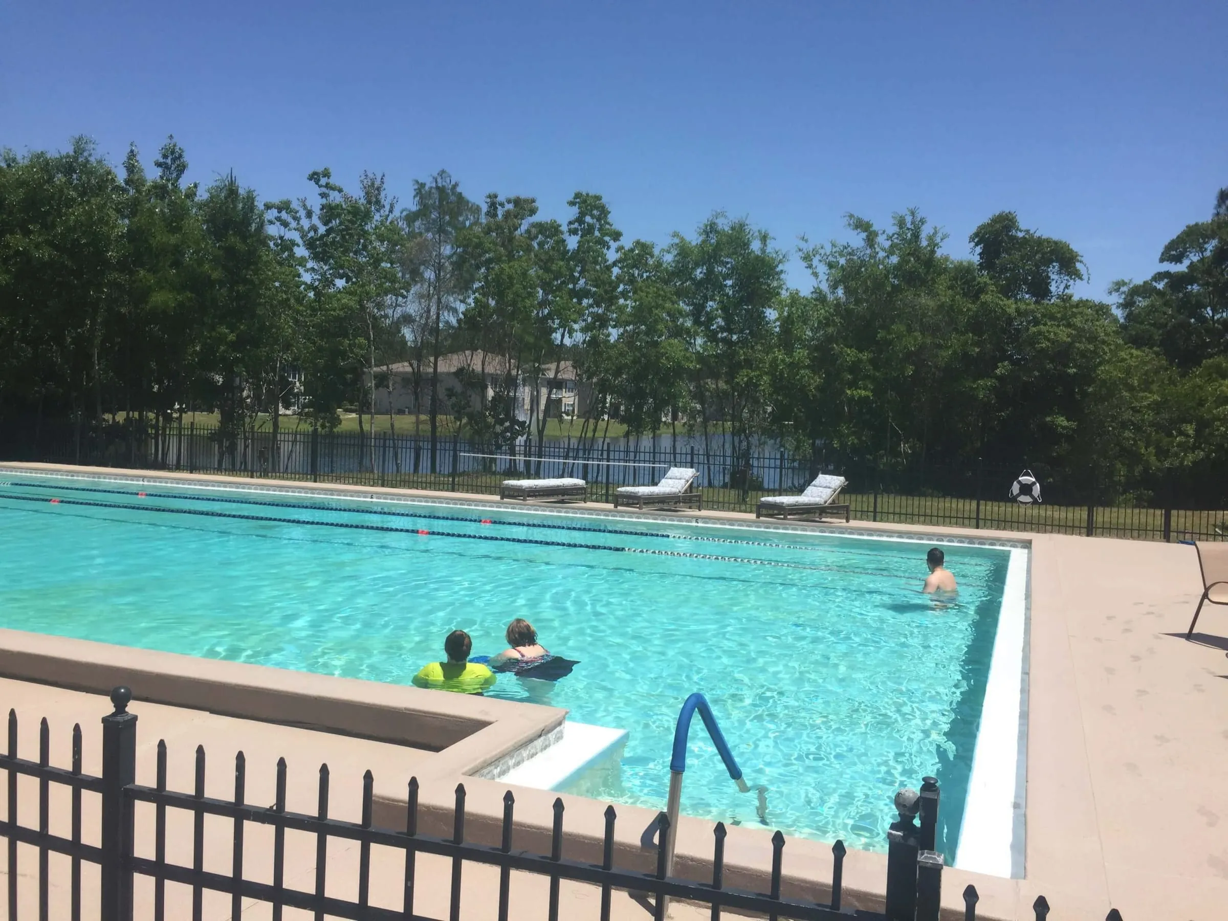 The 25 meter outdoor lap pool